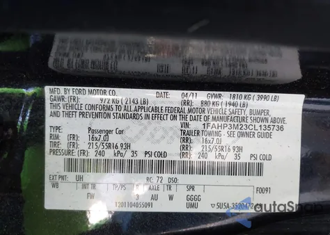 2012 Ford Focus Sel from USA, damaged, VIN 1FAHP3M23CL135736